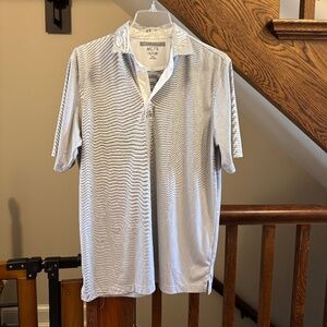 Greg Norman Men's ML75 Golf Polo Micro Print Play Dry Size M